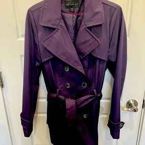 Metaphor, trenchcoat, deep, purple.